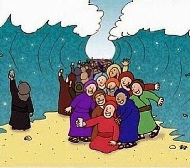 The crossing of the red sea in the 21st century - but first let me take a  selfie - Christian Funny Pictures - A time to laugh