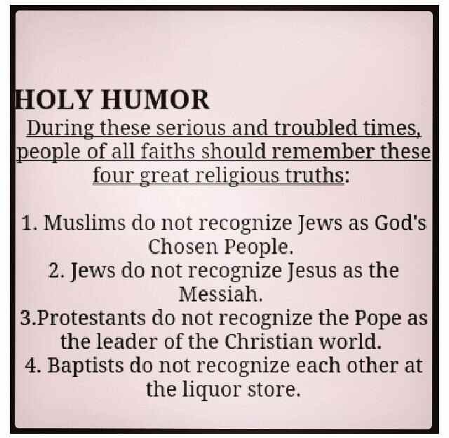 Four great religious truths - Christian Funny Pictures - A time to laugh