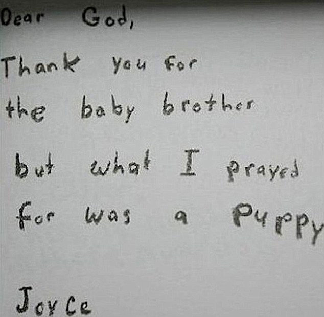 Children write Dear God letters 7