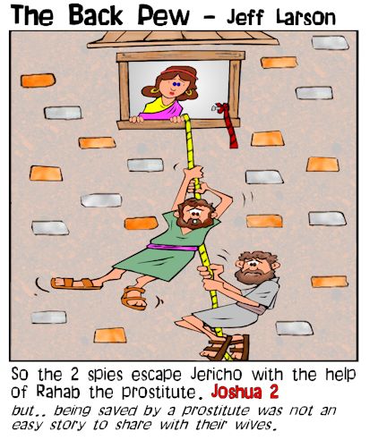 joshua 2 rahab and spies back pew - Christian Funny Pictures - A time to  laugh