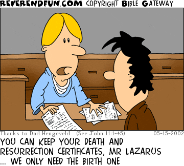 Lazarus 4 death certificate lazarus reverend fun