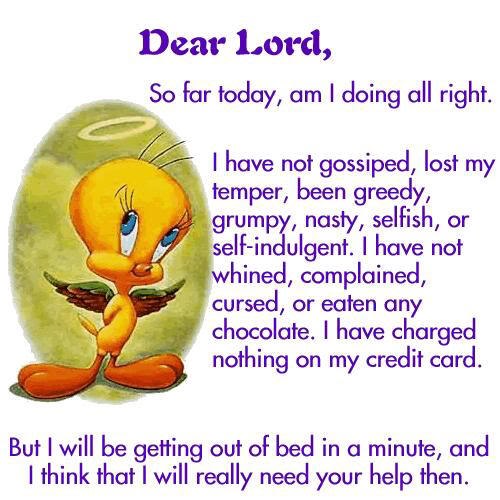 Dear Lord - 9 funny prayers to start your day - Christian Funny Pictures -  A time to laugh
