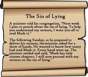 The Sin of Lying - Christian Funny Pictures - A time to laugh